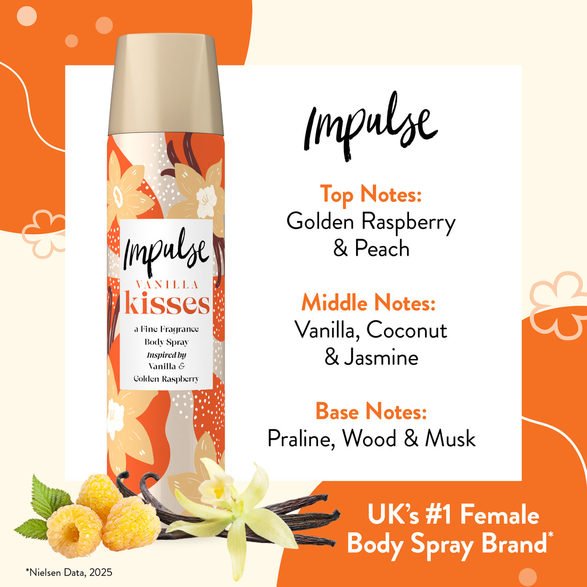 Vanilla Kisses Body Spray 75ml – Impulse Fragrances